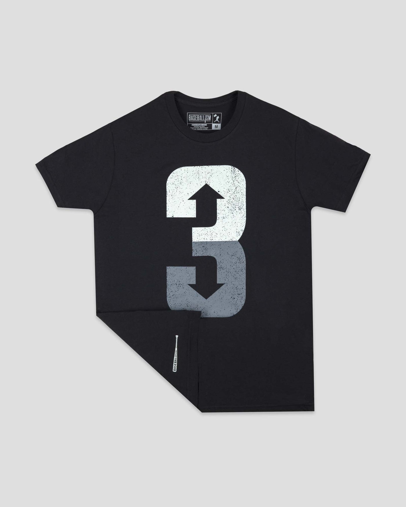 3 arriba 3 abajo (negro) - Camiseta para hombre