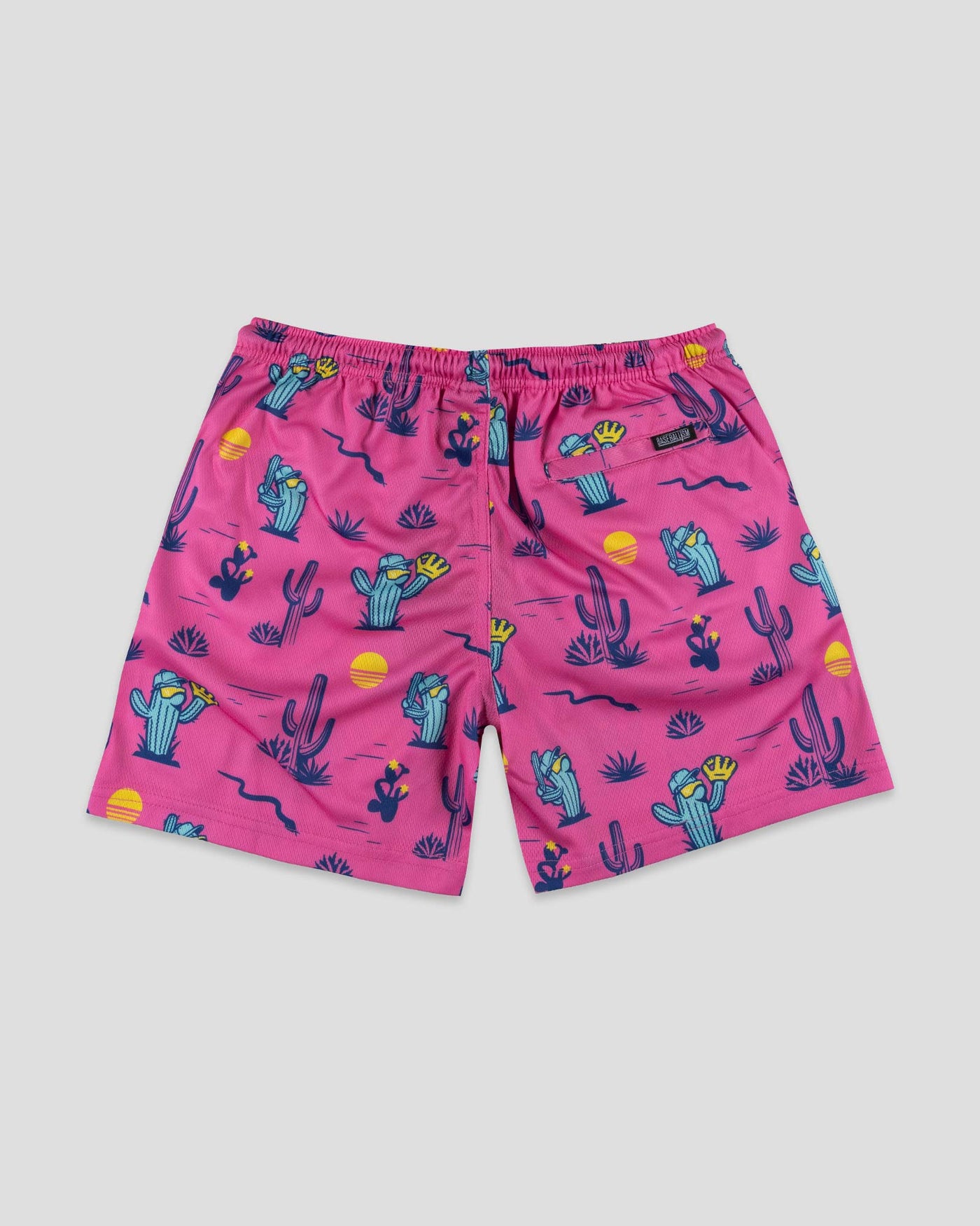 Spring Ball Cactus Diamond Air Mesh Shorts - Pink