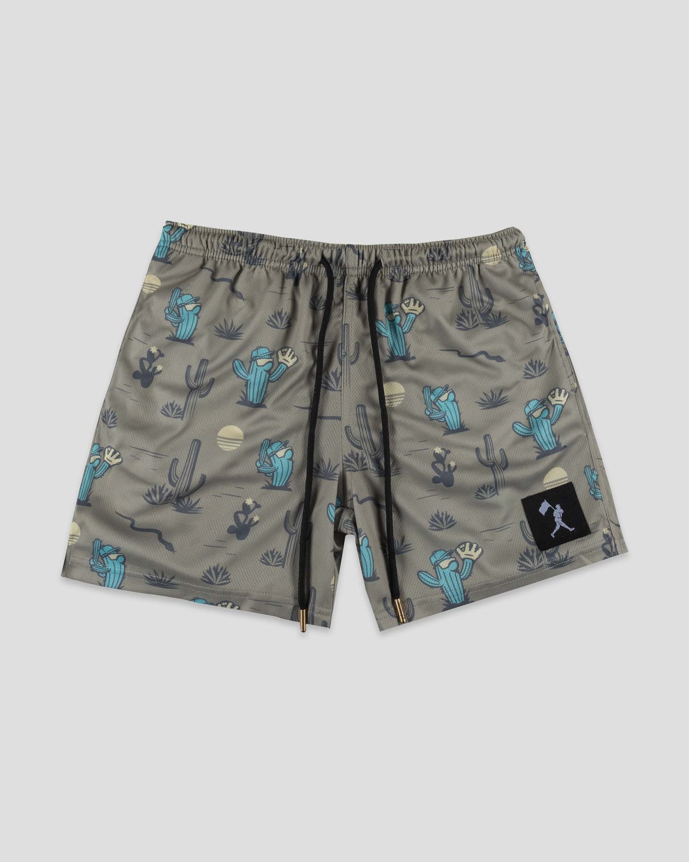 Spring Ball Cactus Diamond Air Mesh Shorts - Tan