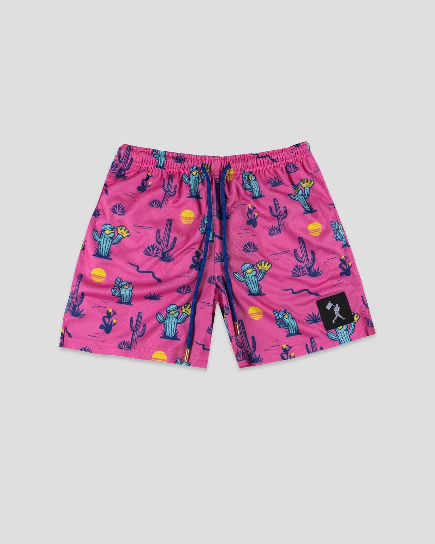 Spring Ball Cactus Diamond Air Youth Mesh Shorts - Pink