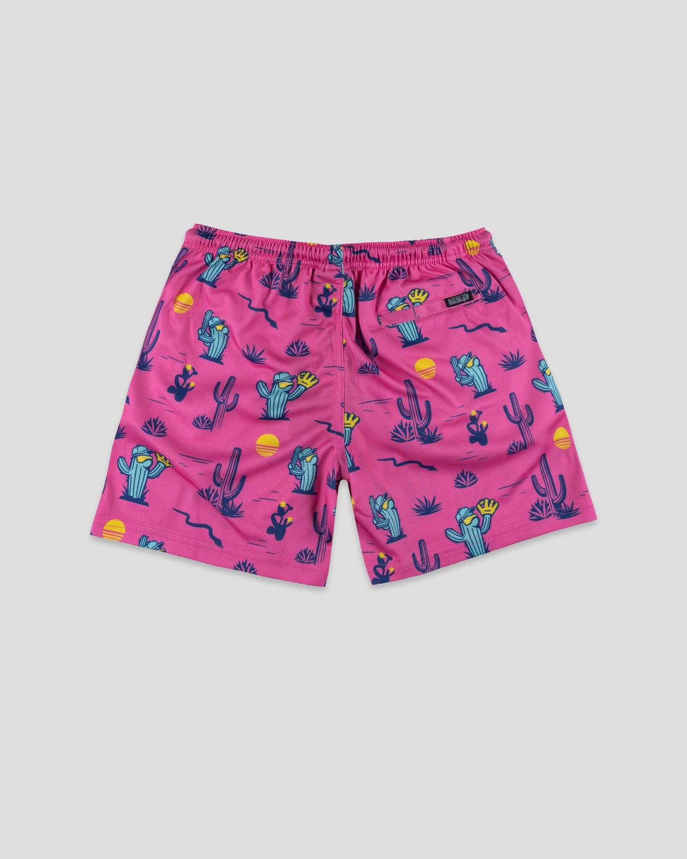 Spring Ball Cactus Diamond Air Youth Mesh Shorts - Pink