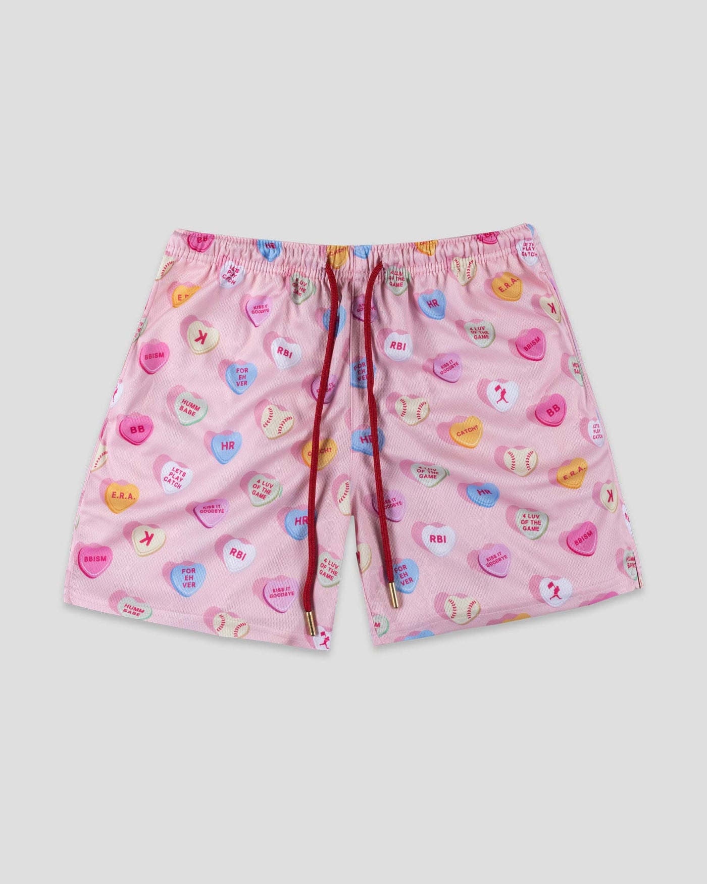 Candy Hearts Diamond Air Mesh Shorts