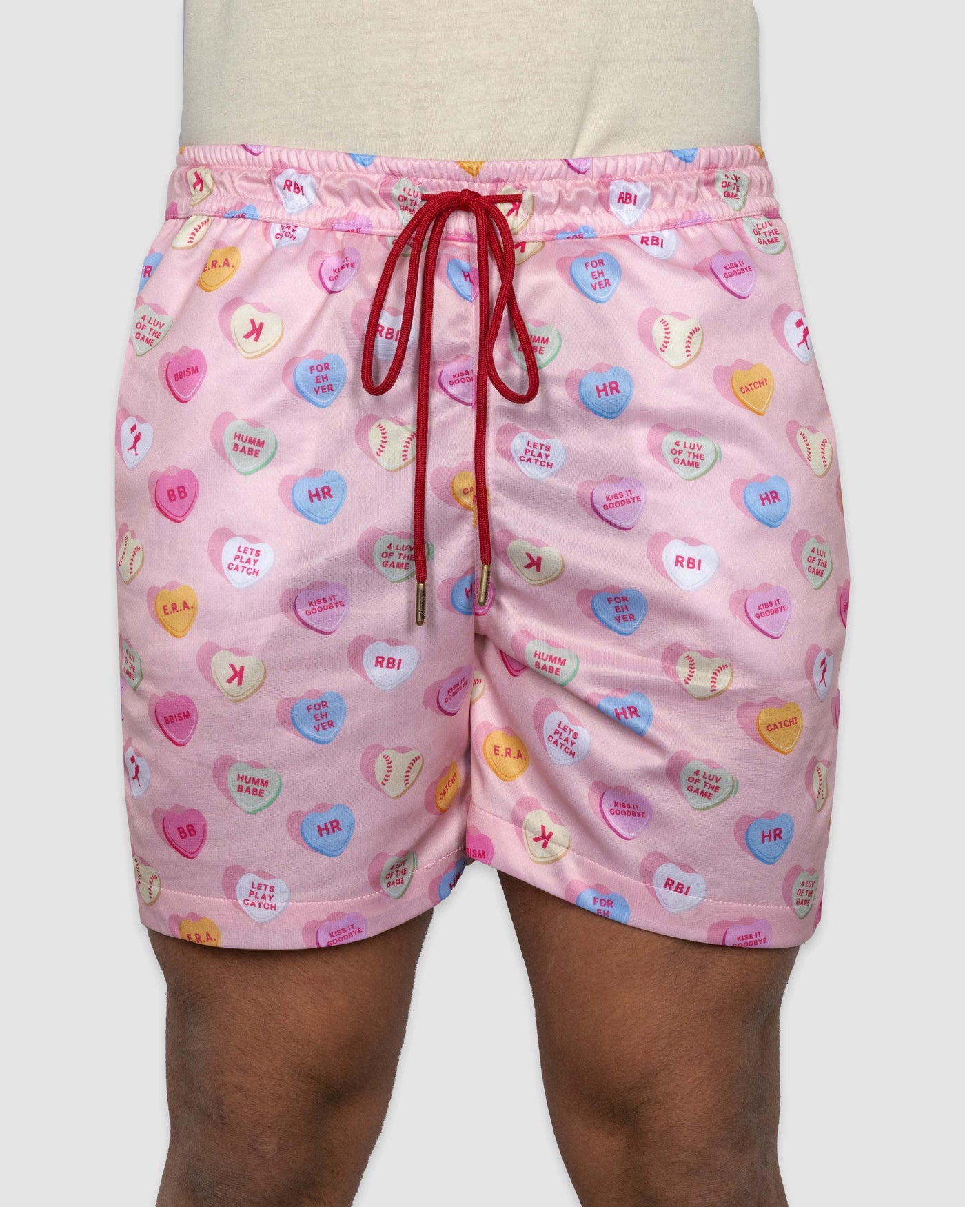 Candy Hearts Diamond Air Mesh Shorts