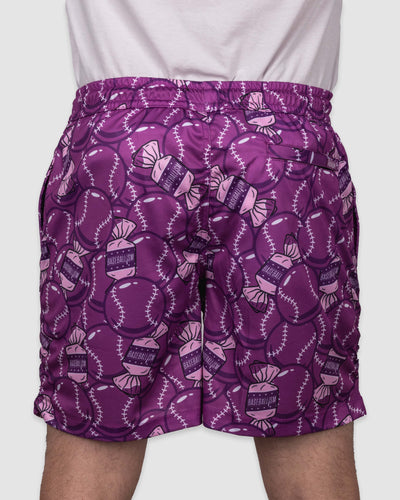 Doubles and Bubbles Diamond Air Mesh Shorts - Gottem' Grape