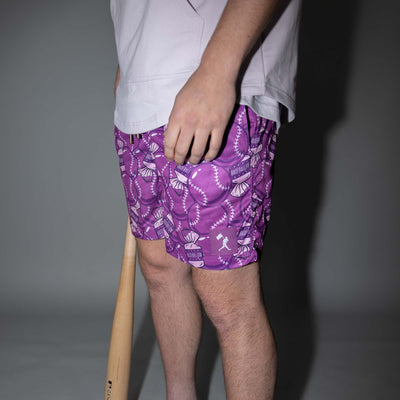 Doubles and Bubbles Diamond Air Mesh Shorts - Gottem' Grape