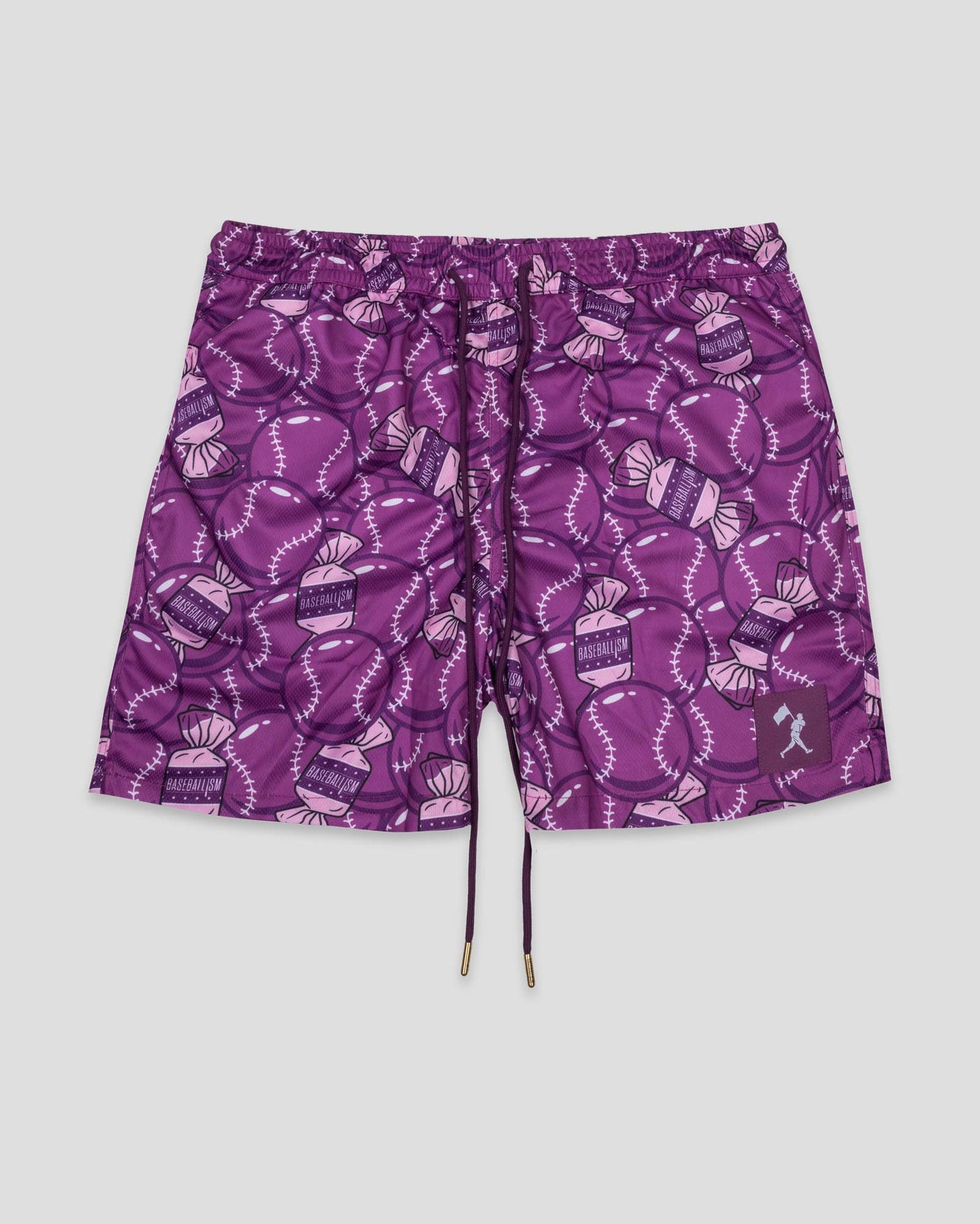 Doubles and Bubbles Diamond Air Mesh Shorts - Grape