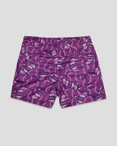 Doubles and Bubbles Diamond Air Mesh Shorts - Grape