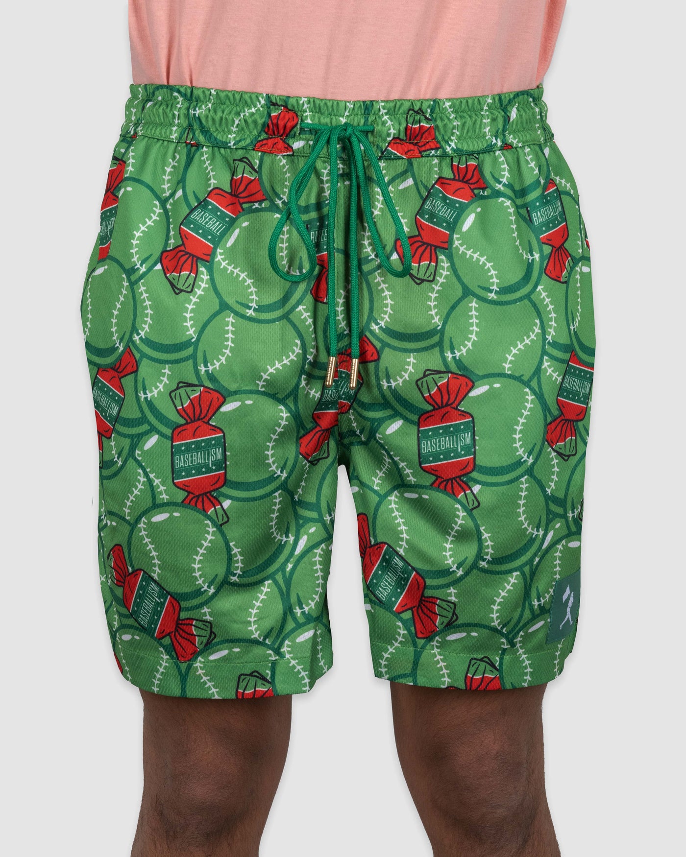 Doubles and Bubbles Diamond Air Mesh Shorts - Walk-Off Watermelon