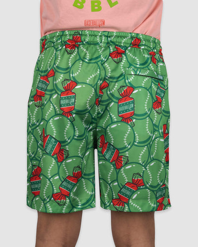 Doubles and Bubbles Diamond Air Mesh Shorts - Walk-Off Watermelon