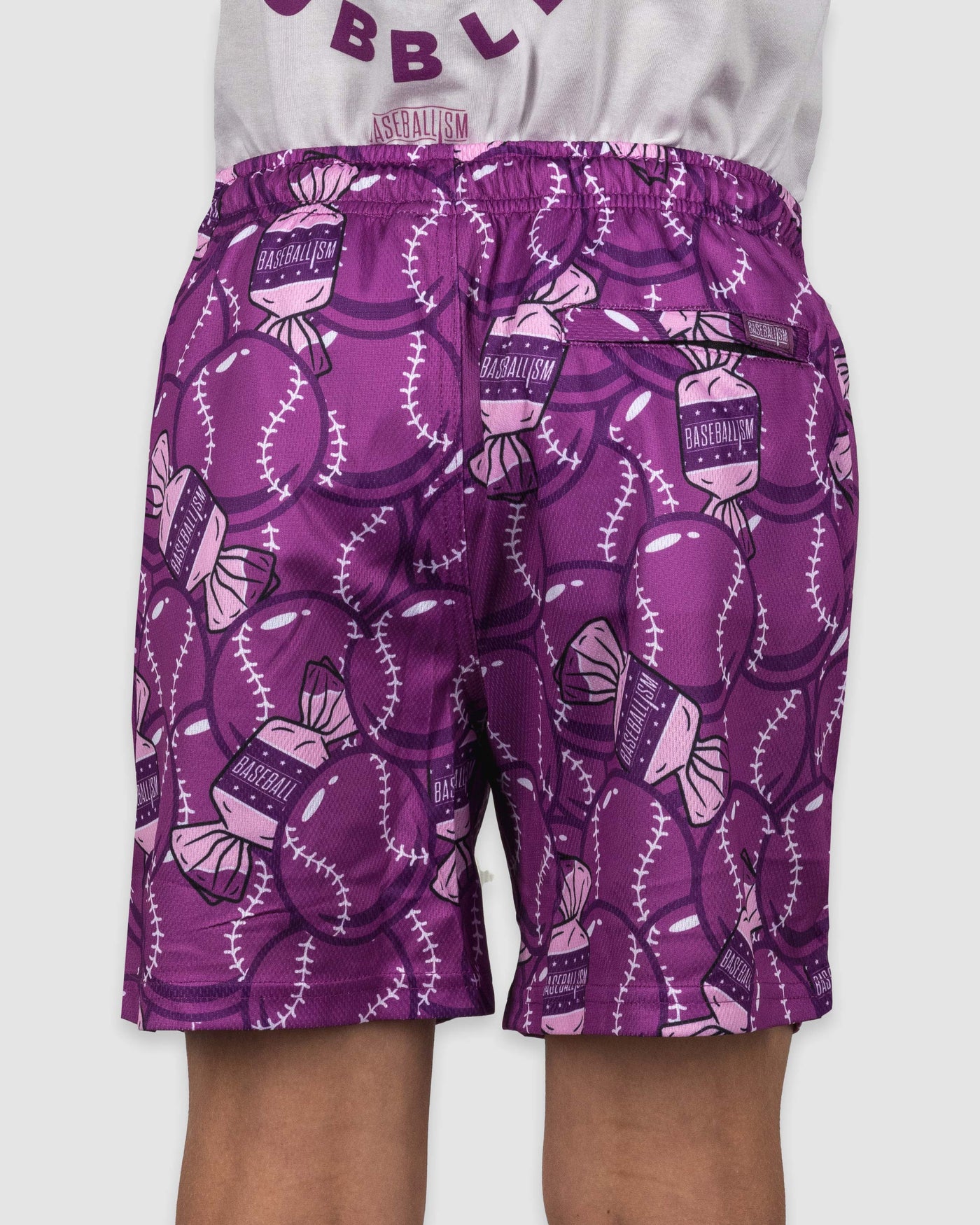 Doubles and Bubbles Diamond Air Youth Mesh Shorts - Grape