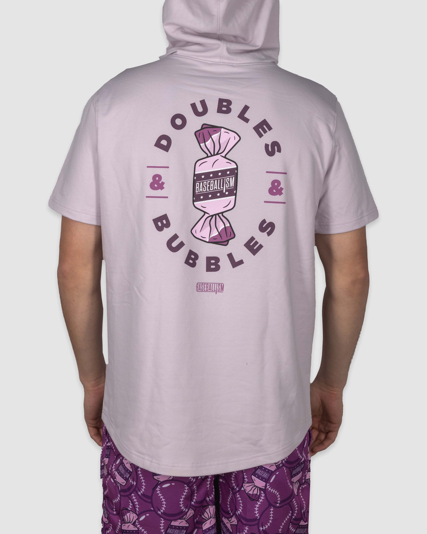 Doubles and Bubbles Short Sleeve Hoodie - Gottem' Grape