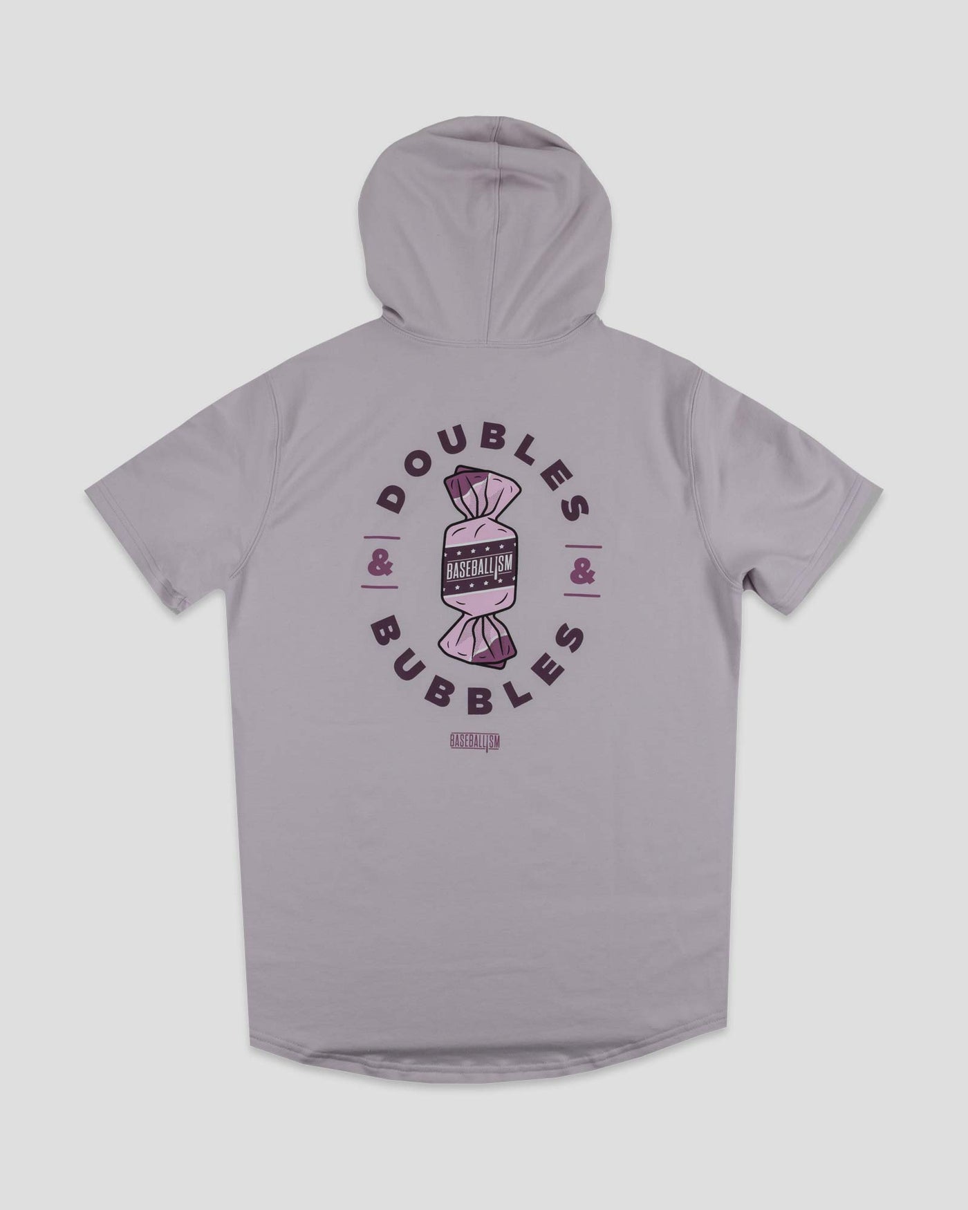 Doubles and Bubbles Short Sleeve Hoodie - Grape