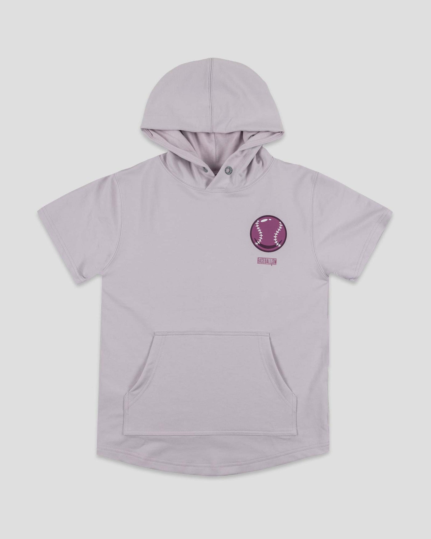 Doubles and Bubbles Short Sleeve Hoodie (Grape) - Youth