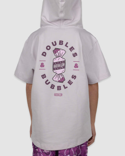 Doubles and Bubbles Short Sleeve Hoodie (Gottem' Grape) - Youth