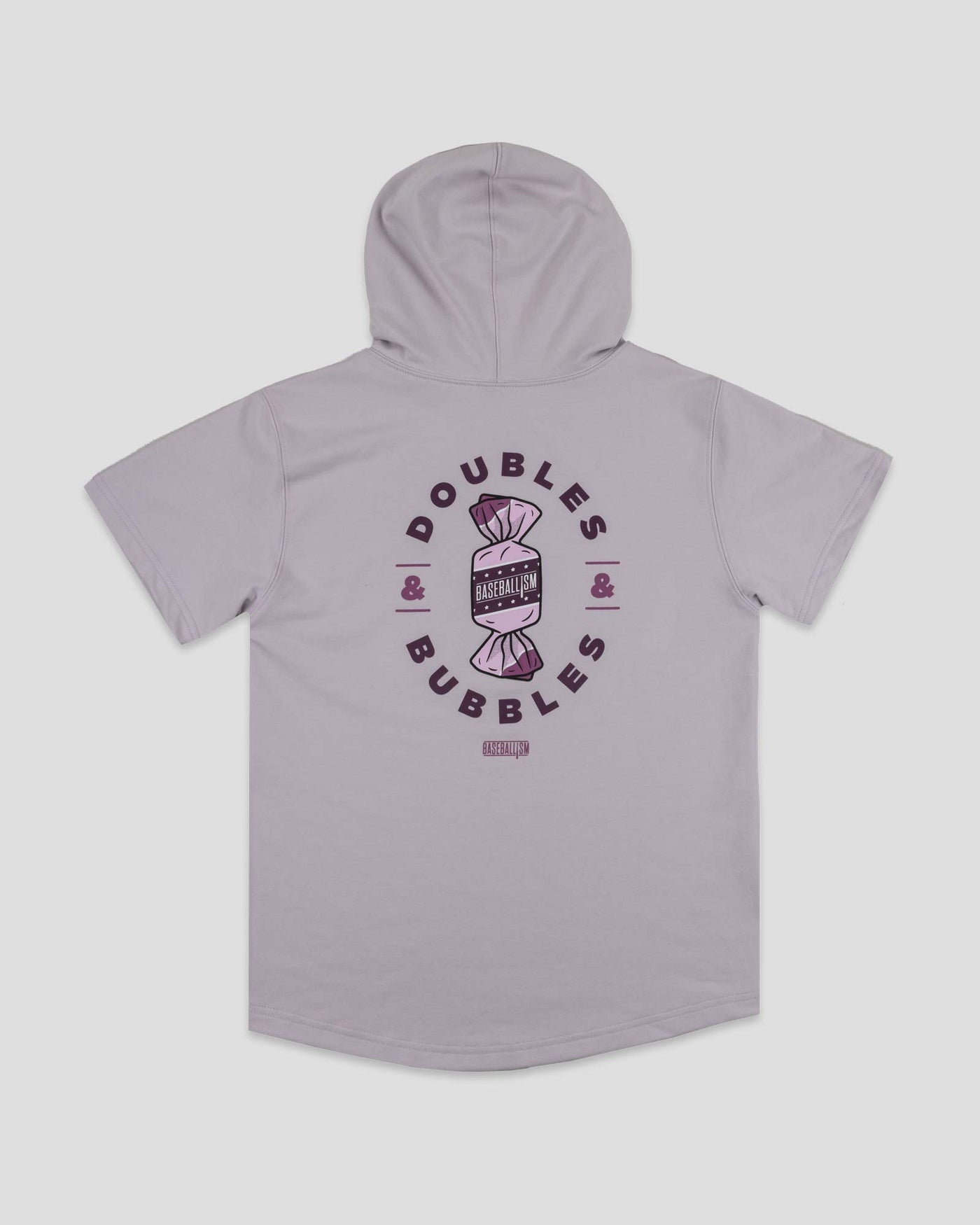 Doubles and Bubbles Short Sleeve Hoodie (Grape) - Youth