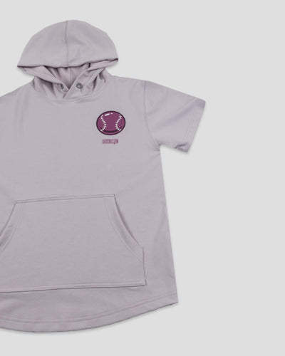 Doubles and Bubbles Short Sleeve Hoodie (Grape) - Youth