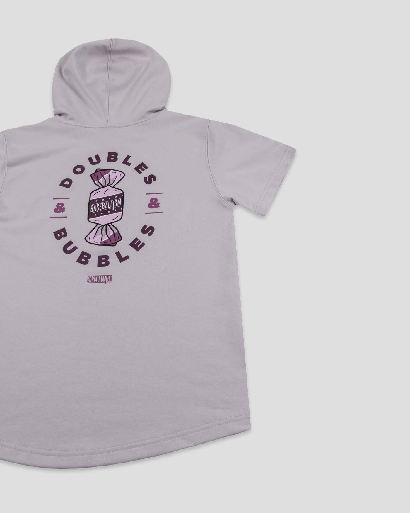 Doubles and Bubbles Short Sleeve Hoodie (Grape) - Youth