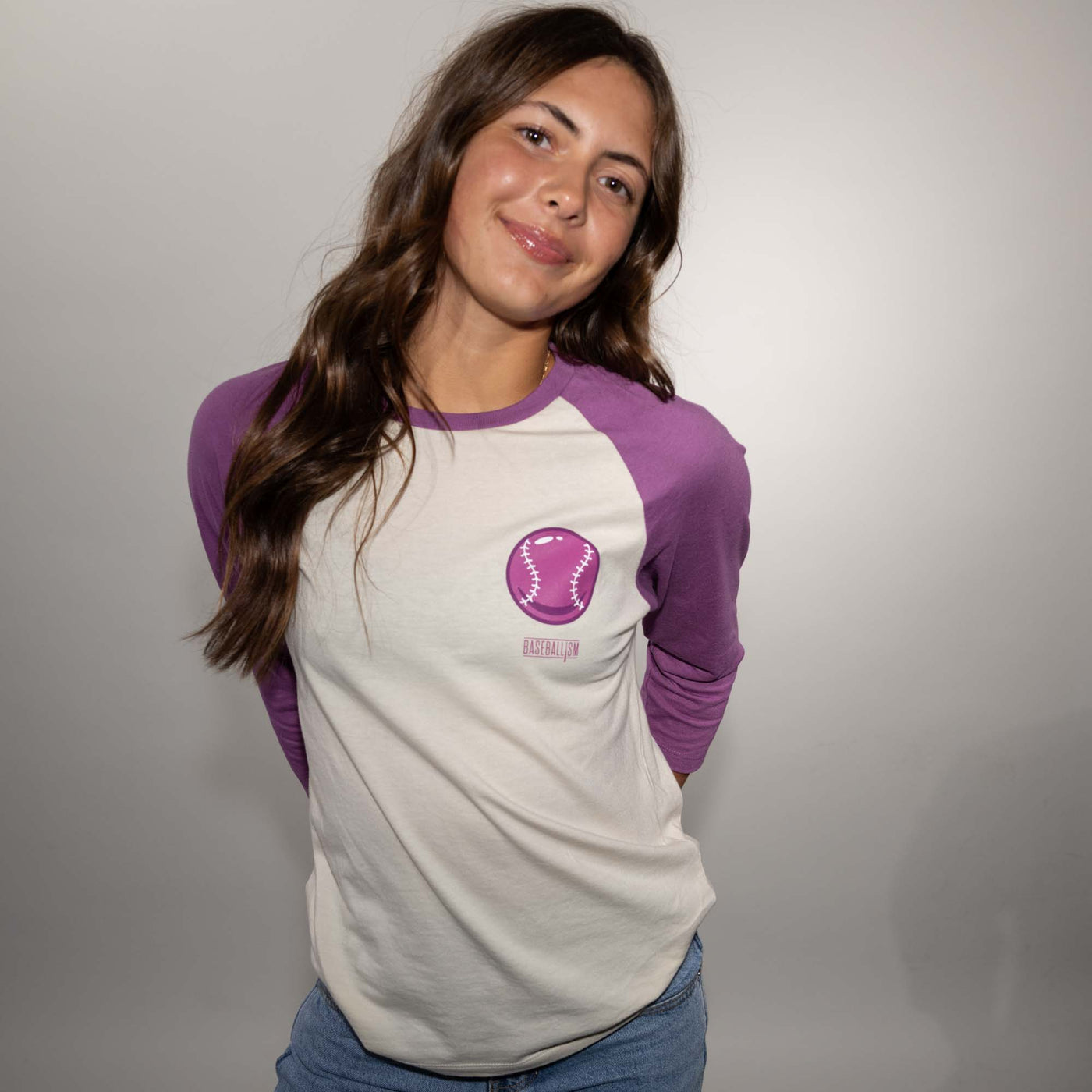 Doubles and Bubbles Women's 3/4 Sleeve - Gottem' Grape