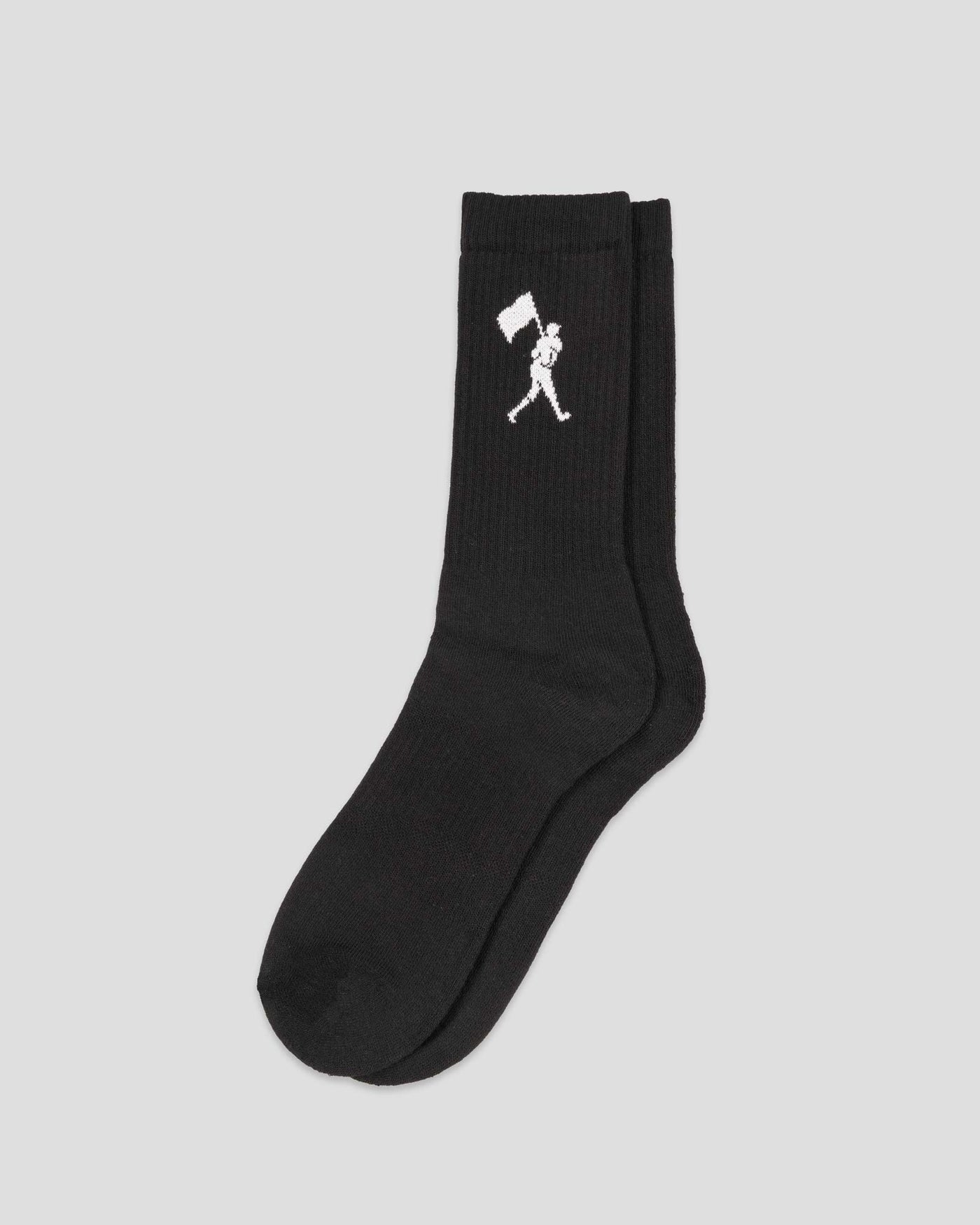 Flag Man Mid-Calf Comfort Socks - Black