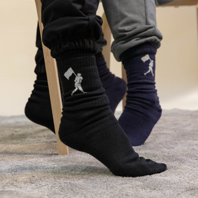 Flag Man Mid-Calf Comfort Socks - Black