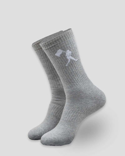 Flag Man Mid-Calf Comfort Socks - Grey