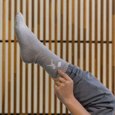 Flag Man Mid-Calf Comfort Socks - Grey