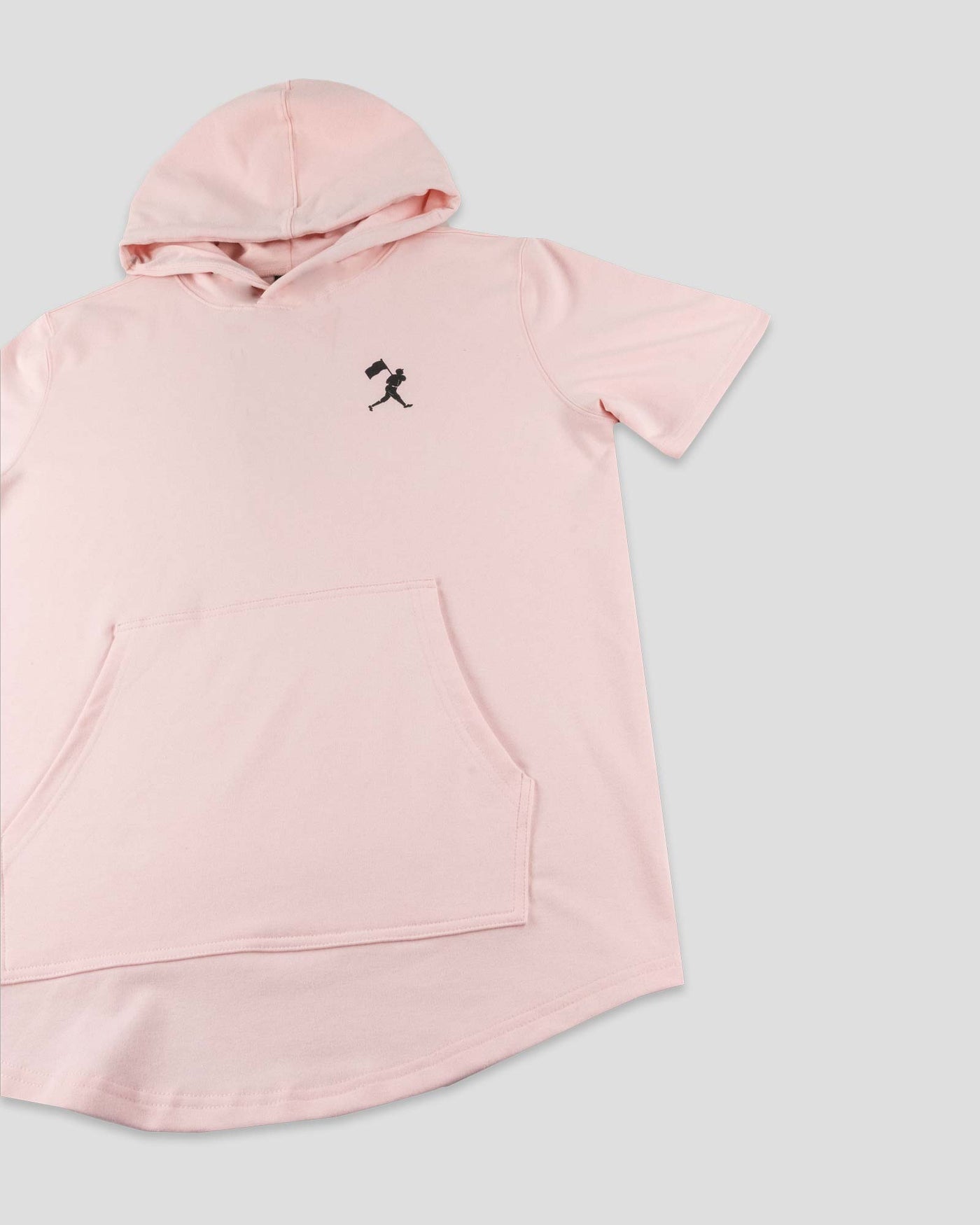 Flag Man Short Sleeve Cage Hoodie Cotton Candy Pink - Youth