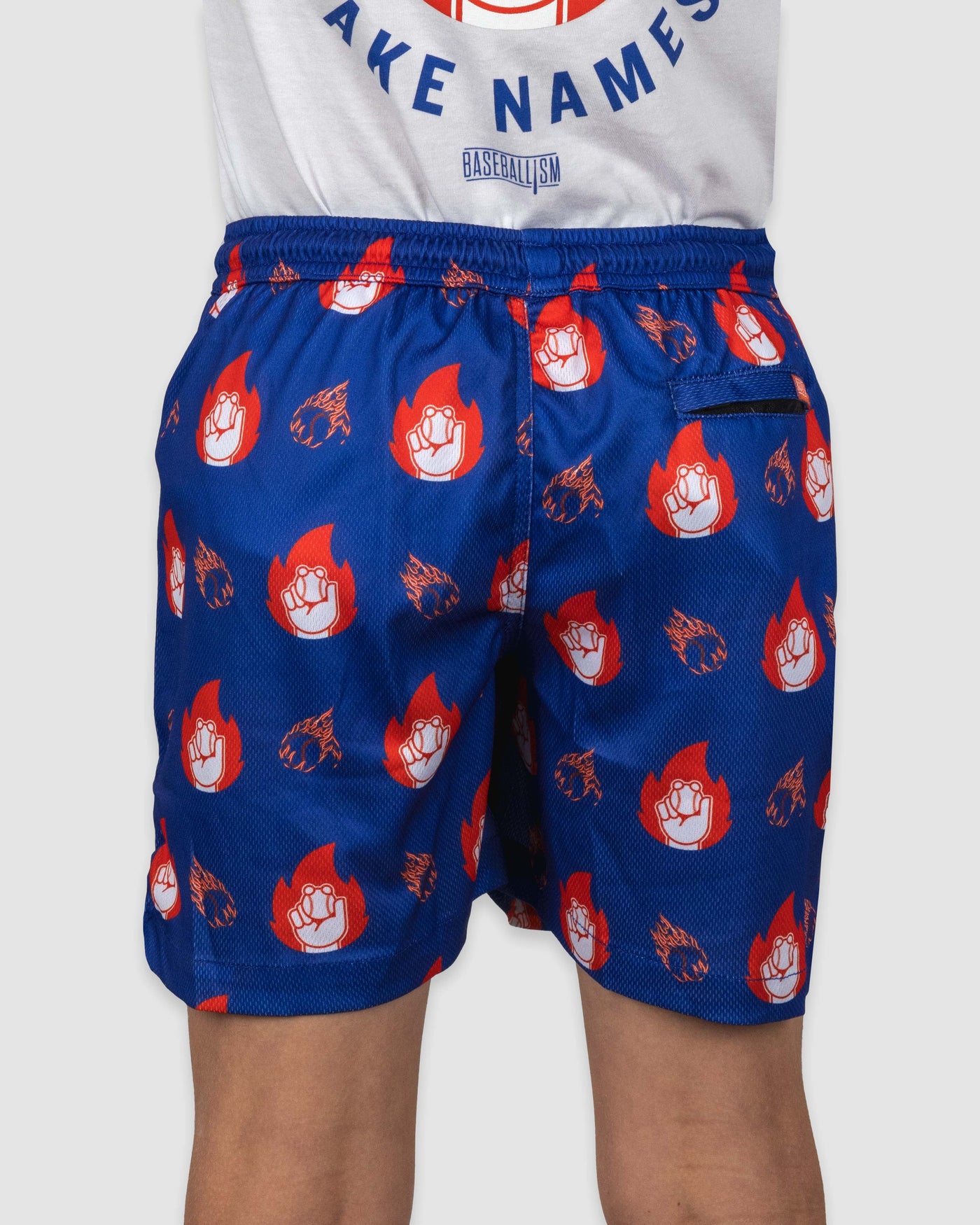 Flame Thrower Diamond Air Mesh Shorts - Youth