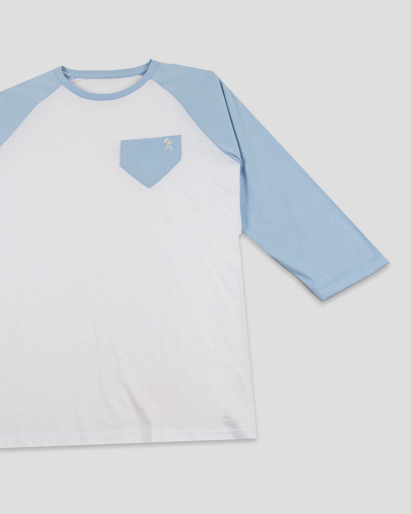 Homeplate Pocket Womens 3/4 Sleeve - Light Blue