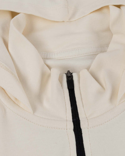 Scuba Quarter Zip Women's Hoodie - Whisper White