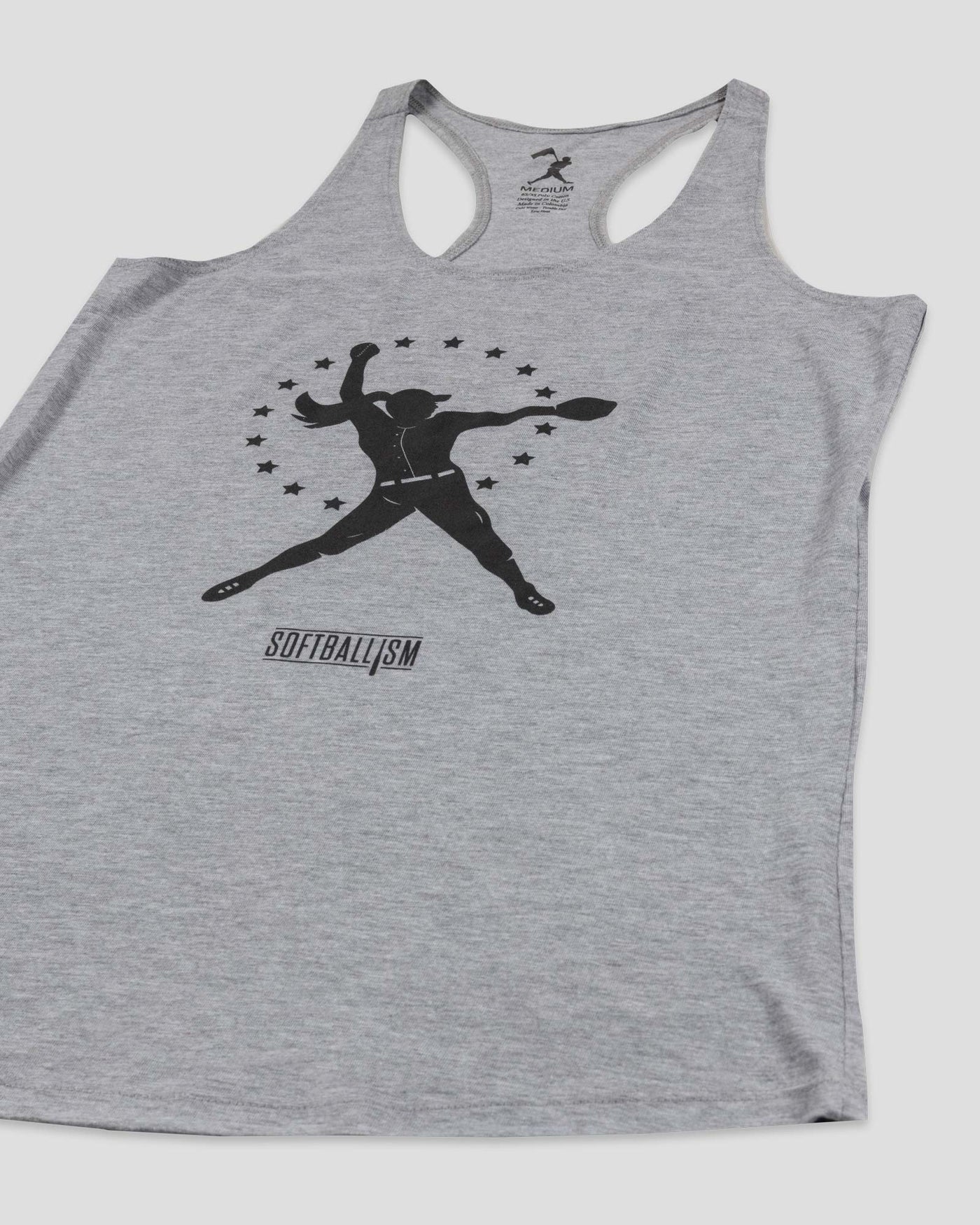 Softballism Star Girl Racerback Tank