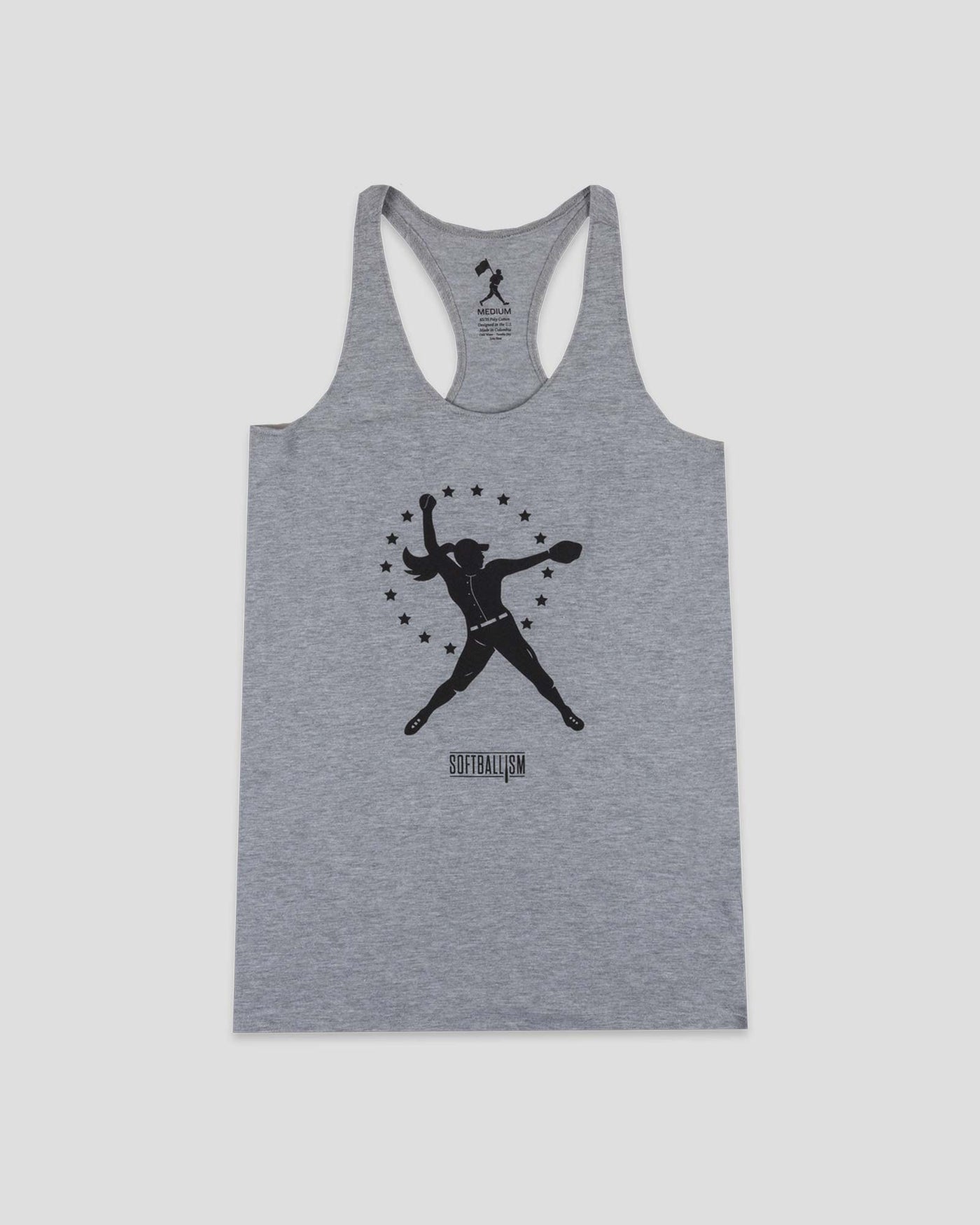 Softballism Star Girl Racerback Tank