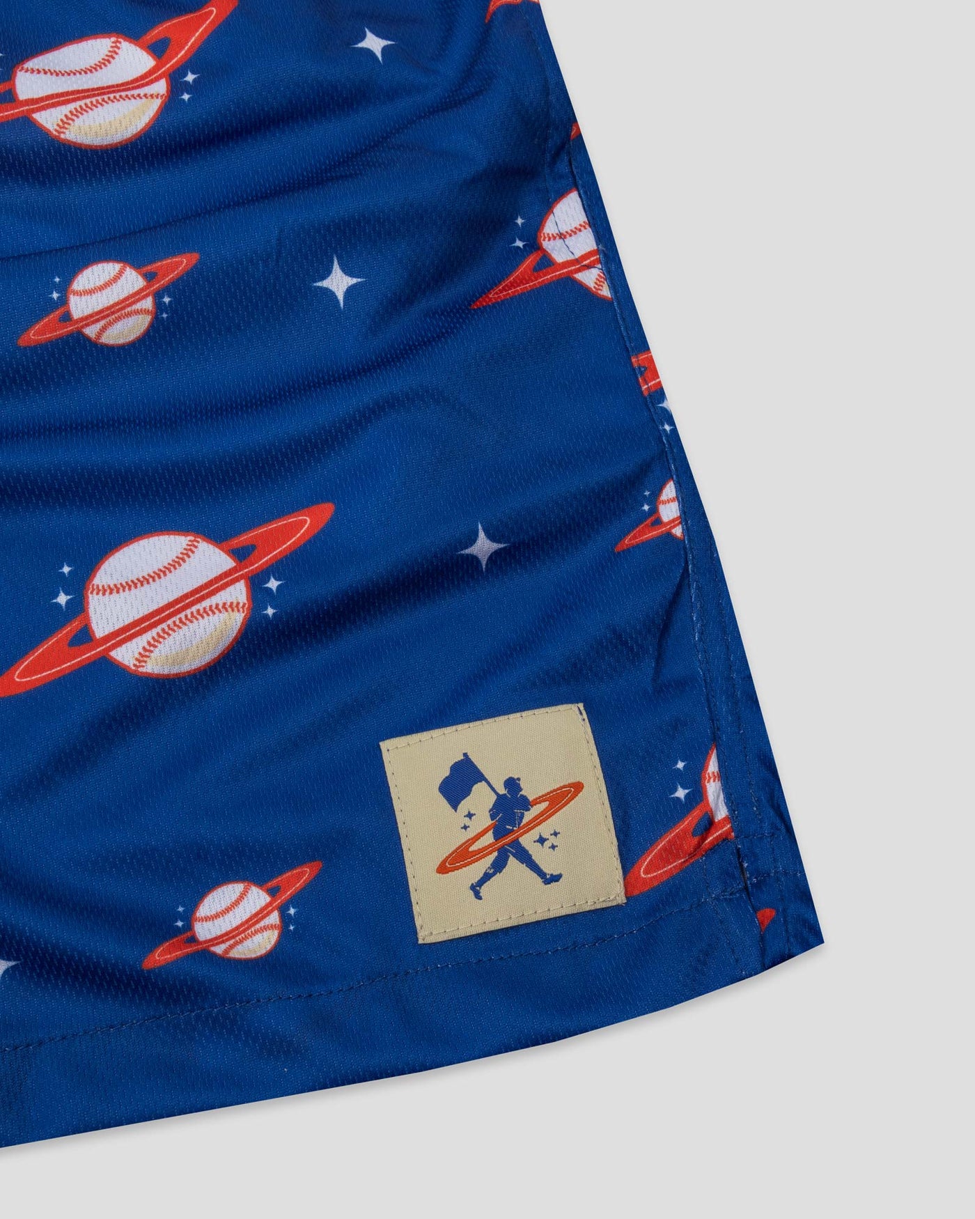 Space Ball Diamond Air Mesh Shorts - Blue and Orange