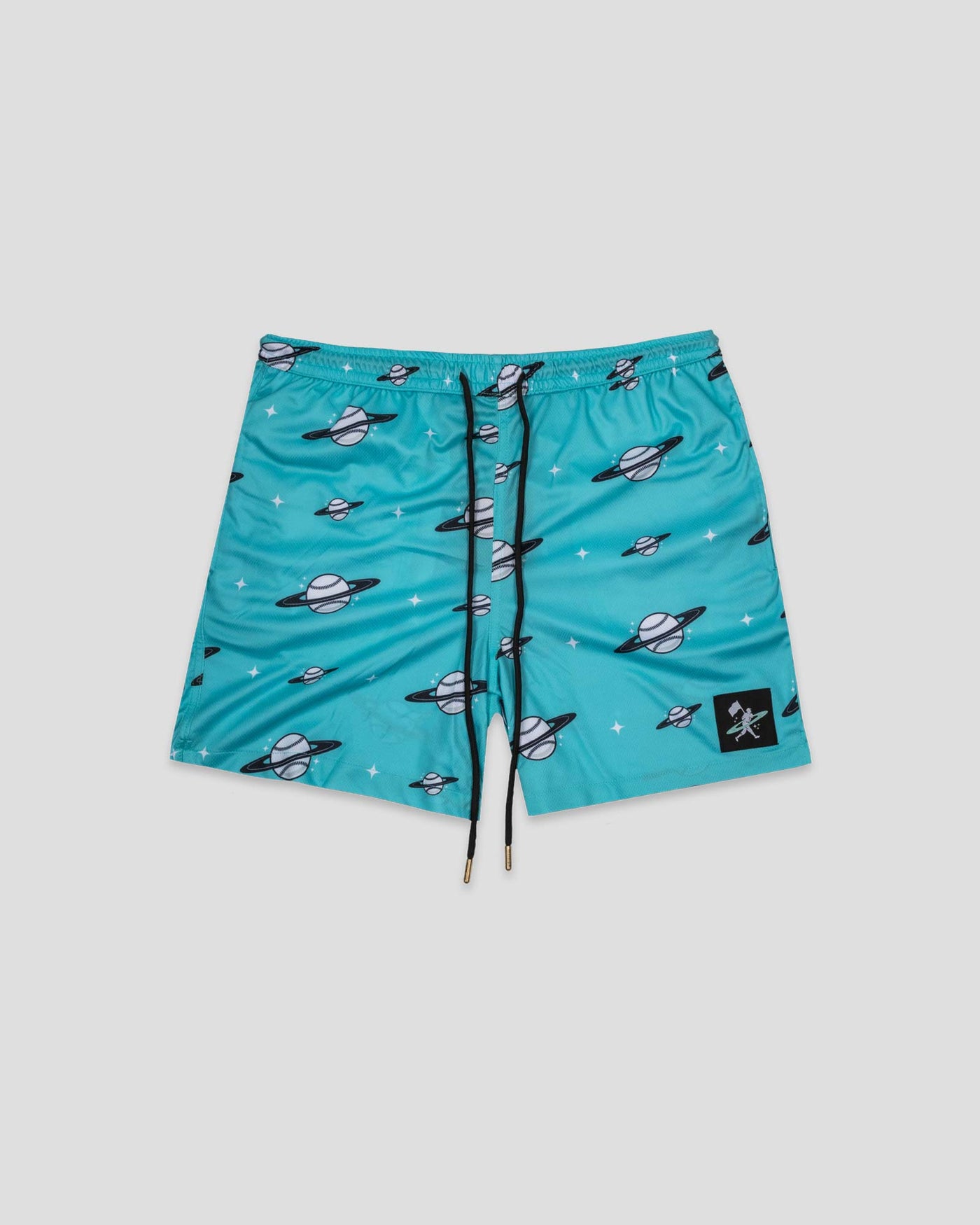 Spaceball Diamond Air Youth Mesh Shorts - Black and Teal