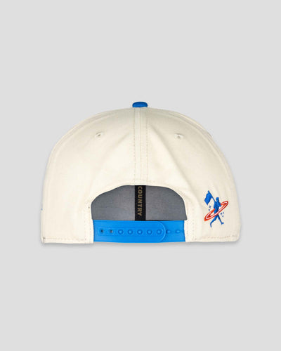 Space Ball Shallow Crown Snapback - Blue and Orange