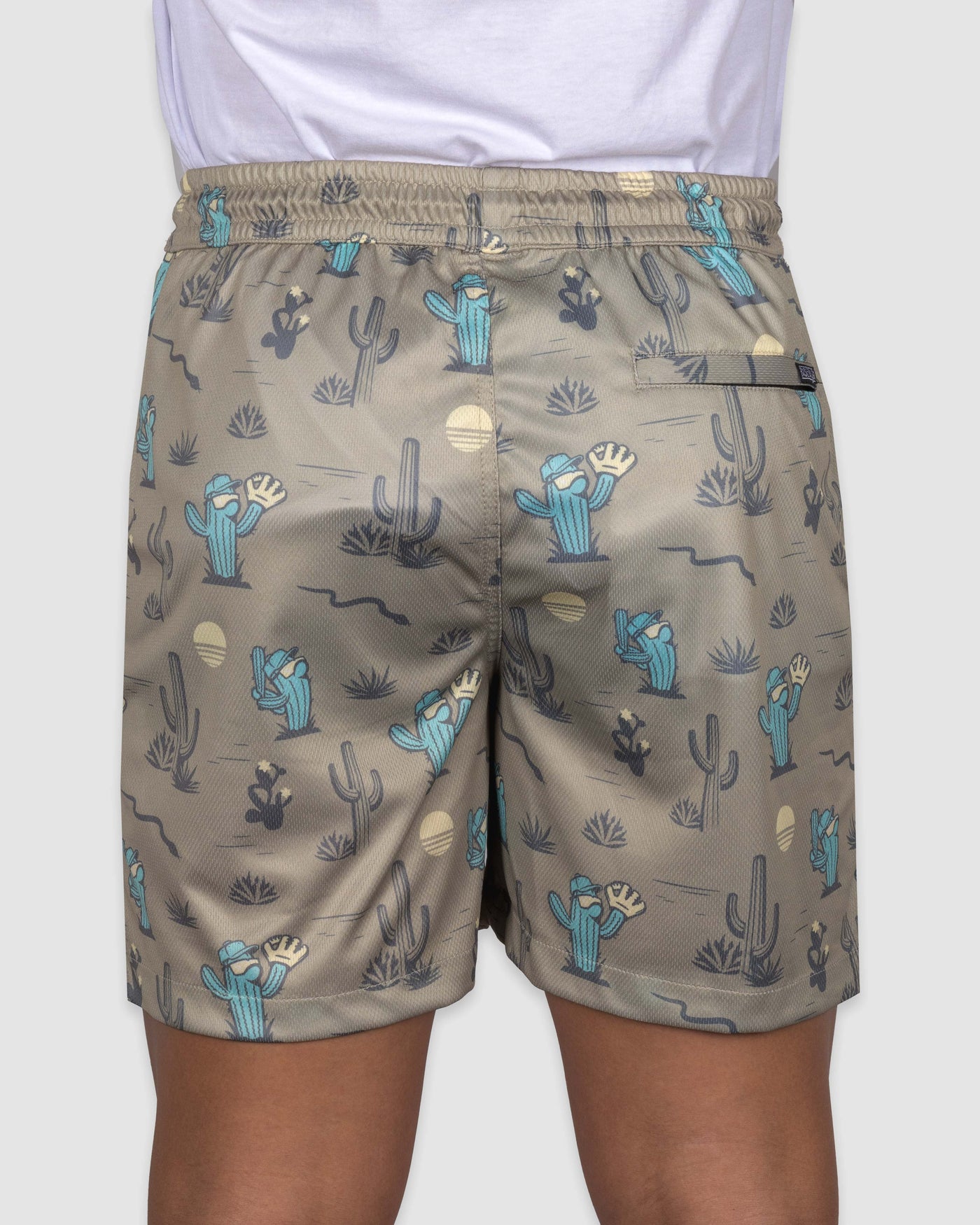 Spring Ball Cactus Diamond Air Mesh Shorts - Tan