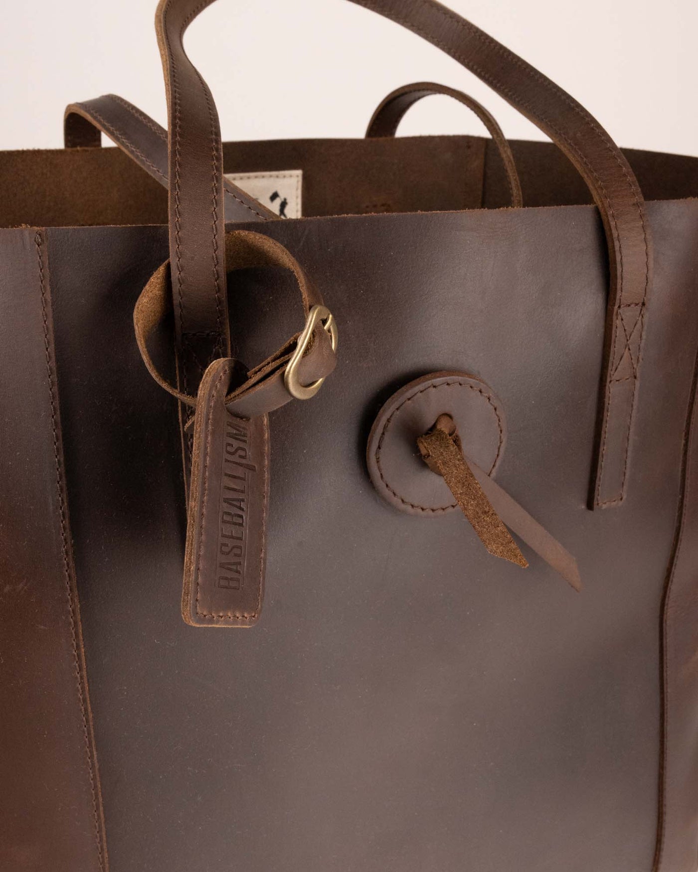 Vintage Glove Leather Tote - Dark Chocolate