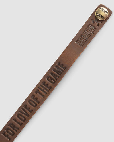 For Love of the Game Single Loop Bracelet - Dark Brown - Baseballism Online