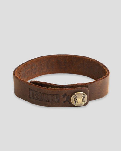 For Love of the Game Single Loop Bracelet - Dark Brown - Baseballism Online