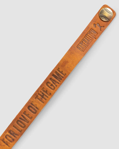 For Love of the Game Single Loop Bracelet - Light Brown - Baseballism Online