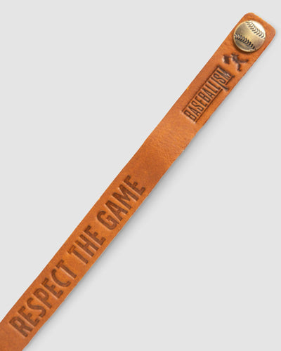 Respect the Game Single Loop Bracelet - Light Brown - Baseballism Online