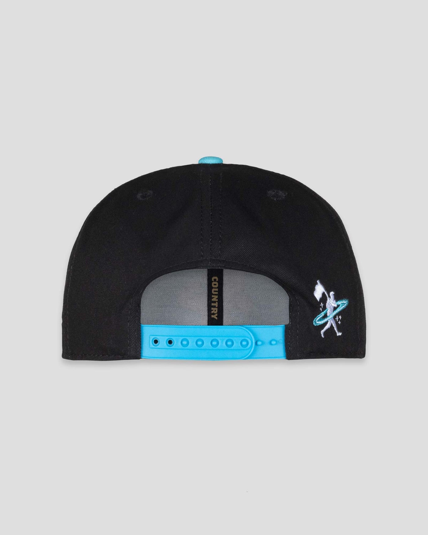 Space Ball Shallow Crown Snapback - Black and Teal - Baseballism Online