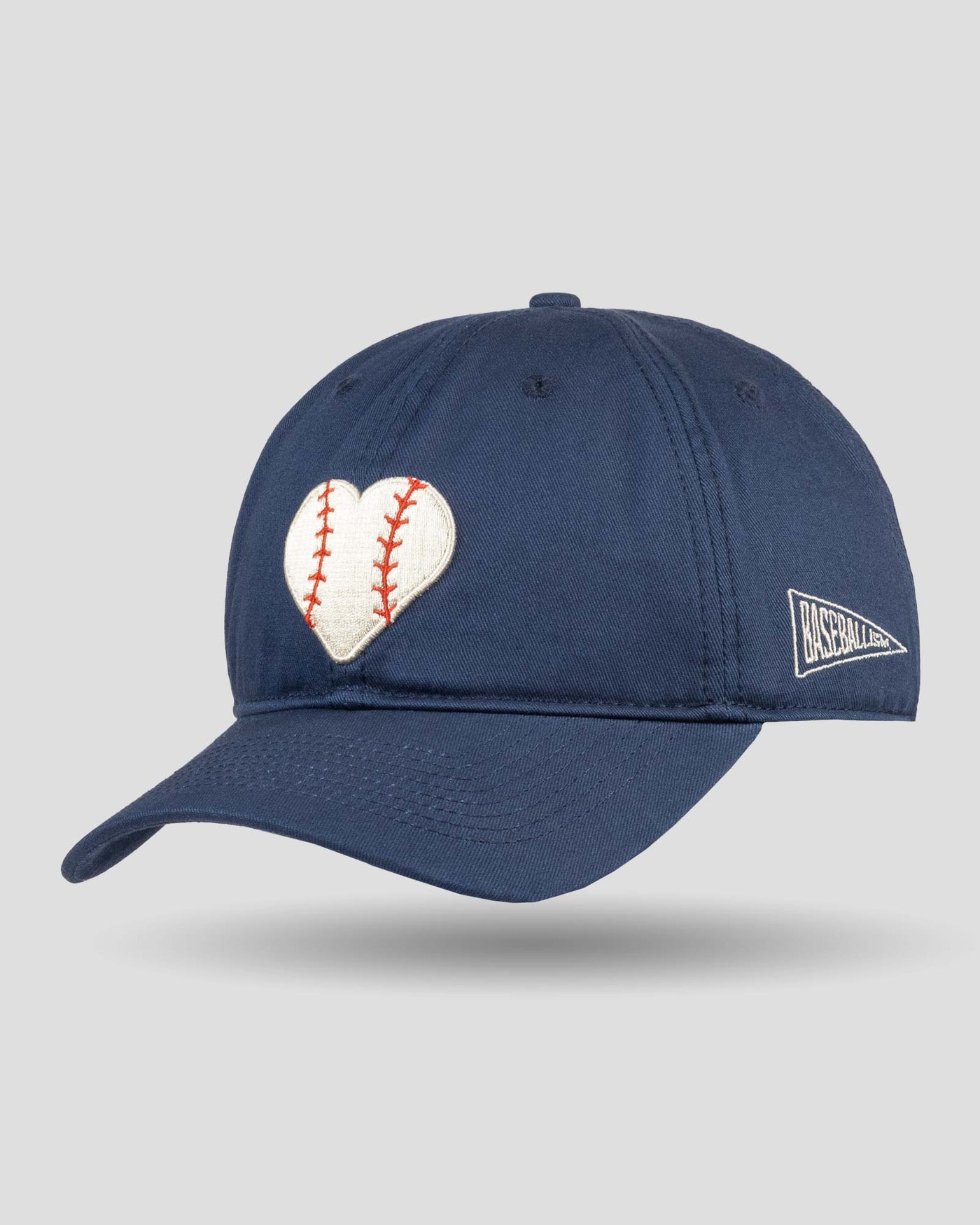 Stitched Heart Shallow Crown Fan Cap - Baseballism Online