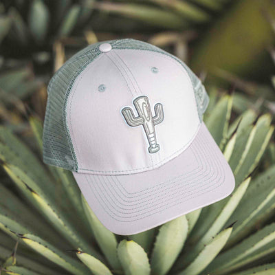 Tonal Grey Cactus Trucker Cap - Baseballism Online