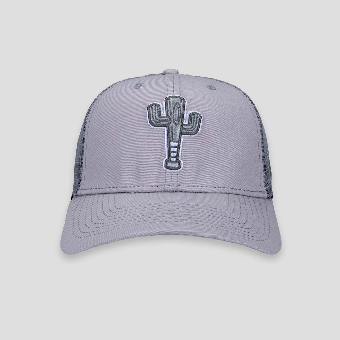 Tonal Grey Cactus Trucker Cap - Baseballism Online