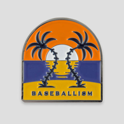 Pin of the Month - August 2024 - Two Seams Sunset (Free With Purchase) - Baseballism Online