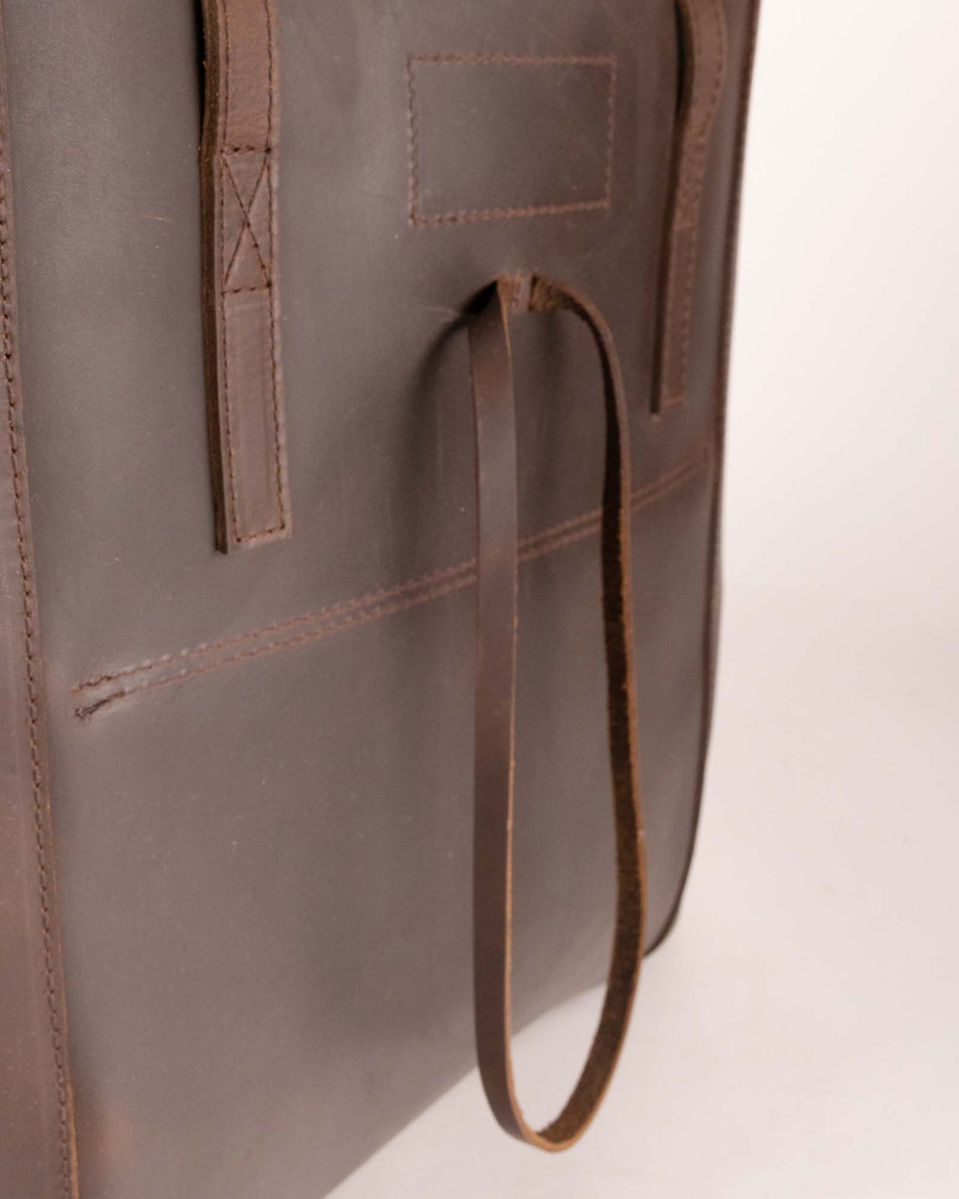 Vintage Glove Leather Tote - Dark Chocolate - Baseballism Online