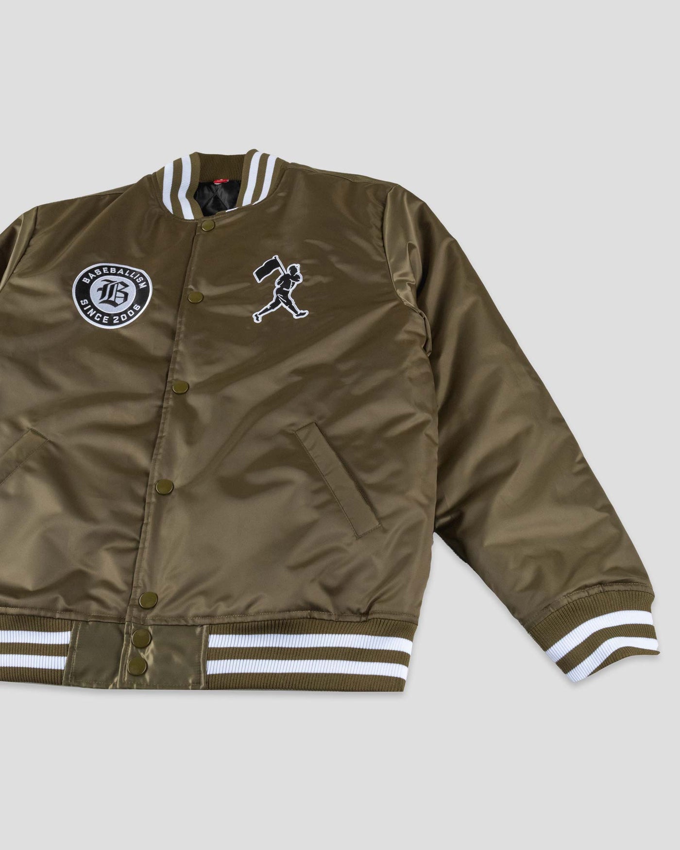 Ballplayer Satin Dugout Jacket - Slider Sage - Baseballism Online