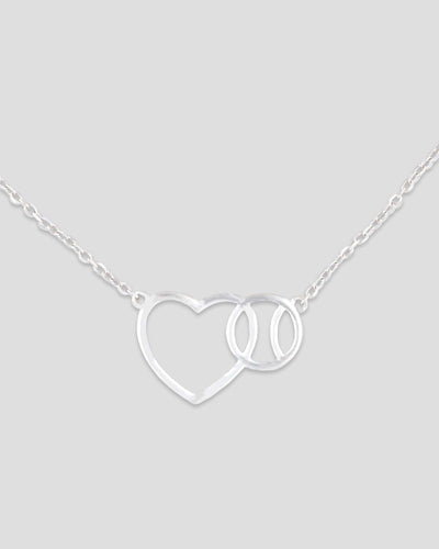 Love Baseball Necklace - Silver - Baseballism Online