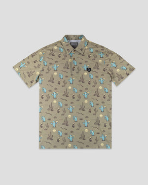 Spring Ball Cactus (Tan) - Four Hitter Polo - Baseballism Online